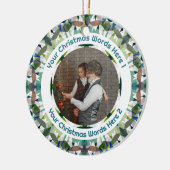 Benutzerdefiniertes Weihnachtsgeschenk mit grün-br Keramik Ornament (Links)