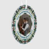 Benutzerdefiniertes Weihnachtsgeschenk mit grün-br Ornament (Vorderseite)