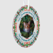 Benutzerdefiniertes Weihnachtsgeschenk mit grünem Ornament (Vorderseite)