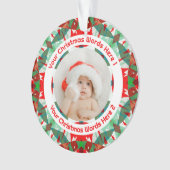 Benutzerdefiniertes Weihnachtsgeschenk mit rotem g Ornament (Vorderseite)