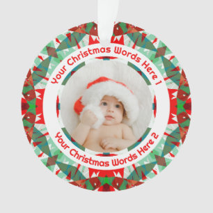 Benutzerdefiniertes Weihnachtsgeschenk mit rotem g Ornament
