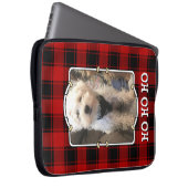 Benutzerdefiniertes Weihnachtsrot und Kariertes Fo Laptopschutzhülle (Vorne Rechts)