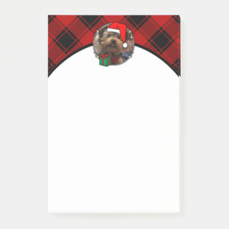 Benutzerdefiniertes Weihnachtsrot und Kariertes Fo Post-it Klebezettel