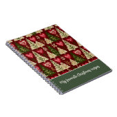 Benutzerdefiniertes Weihnachtsstrickmuster-Rezeptb Notizblock (Rechte Seite)