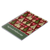 Benutzerdefiniertes Weihnachtsstrickmuster-Rezeptb Notizblock (Linke Seite)