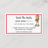 Benutzerdefiniertes Weihnachtsvorlage Visitenkarte (Rückseite)