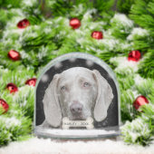Benutzerdefiniertes Weimaraner-Hund-Foto Schneekugeln (Weihnachten)