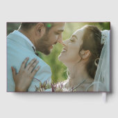 Benutzerdefiniertes Weingästebuch mit Blumen, Foto Gästebuch (Rückseite)