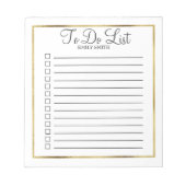 Benutzerdefiniertes Weiß und Gold für Notepad Notizblock (Vorderseite)