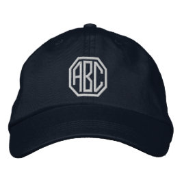 Benutzerdefiniertes Weißbesticktes Monogramm auf N Bestickte Baseballkappe