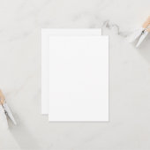 Benutzerdefiniertes weißes einfaches Design - Foto Karte (Vorderseite/Rückseite Beispiel)