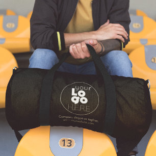 Benutzerdefiniertes weißes Firmenlogo auf der schw Duffle Bag