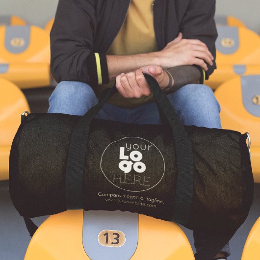 Benutzerdefiniertes weißes Firmenlogo auf der schw Duffle Bag