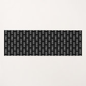 Benutzerdefiniertes weißes Firmenlogo auf schwarze Yogamatte (Vorderseite (Horizontal))