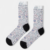 Benutzerdefiniertes weißes Hintergrundbild Graues  Socken (Linkes Detail)