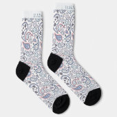 Benutzerdefiniertes weißes Hintergrundbild Graues  Socken (Rechts)