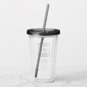 Benutzerdefiniertes Werbelogo für schwarze Unterne Acryltrinkbecher (Rückseite)