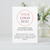 Benutzerdefiniertes Werbelogo - Keine Mindestbeste Einladung (Stehend Vorderseite)