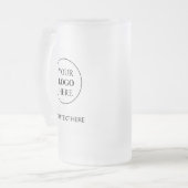 Benutzerdefiniertes Werbelogo - Keine Mindestbeste Mattglas Bierglas (Vorderseite Links)