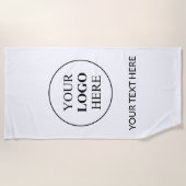 Benutzerdefiniertes Werbelogo - Keine Mindestbeste Strandtuch (Vorderseite)