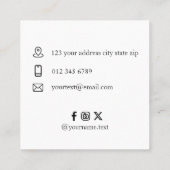 Benutzerdefiniertes Werbelogo - Keine Mindestbeste Telefonnummerkarte (Rückseite)