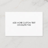 Benutzerdefiniertes Werbelogo - Keine Mindestbeste Terminkarte (Rückseite)