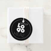 Benutzerdefiniertes White Round-Business-Logo für Geschenkanhänger (Beispiel)