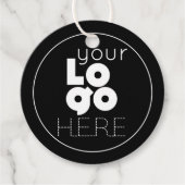 Benutzerdefiniertes White Round-Business-Logo für Geschenkanhänger (Vorderseite)