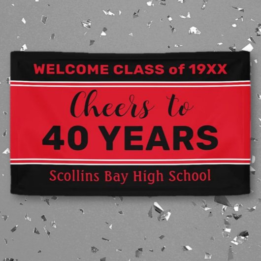 Benutzerdefiniertes Wiedersehen-Banner der 40-jähr Banner