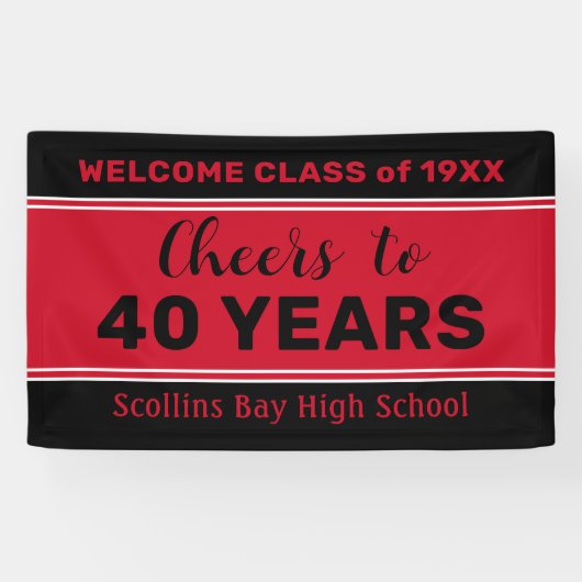 Benutzerdefiniertes Wiedersehen-Banner der 40-jähr Banner (Horizontal)