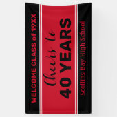 Benutzerdefiniertes Wiedersehen-Banner der 40-jähr Banner (Vertikal)