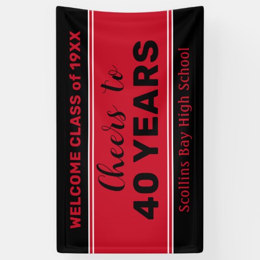 Benutzerdefiniertes Wiedersehen-Banner der 40-jähr Banner (Vertikal)