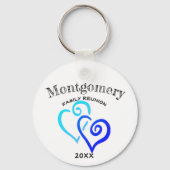 Benutzerdefiniertes Wiedersehen-Dunkles, hellblaue Schlüsselanhänger (Vorderseite)