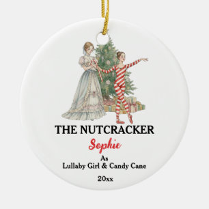 Benutzerdefiniertes Wiegenlied-Mädchen-Nussknacker Keramik Ornament