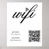 Benutzerdefiniertes Wifi Network QR Code Weißes Po Poster (Vorne)