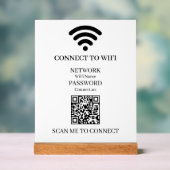 Benutzerdefiniertes WiFi QR | Einfache Scan-Netzwe Acrylschild (Neutral)