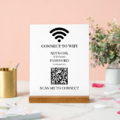 Benutzerdefiniertes WiFi QR | Einfache Scan-Netzwe Acrylschild (Hochzeit)