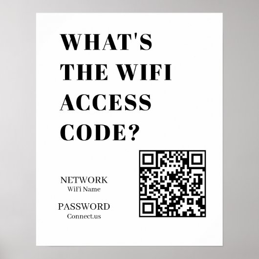 Benutzerdefiniertes WiFi-QR | Was ist der WiFi-Cod Poster (Vorne)
