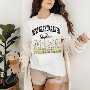Benutzerdefiniertes Wildblumen-Shirt, Geburtstagsg T-Shirt