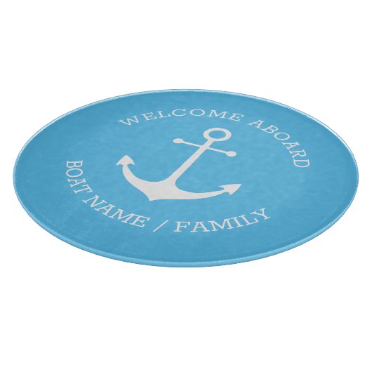 Benutzerdefiniertes Willkommen an Bord des nautisc Schneidebrett (Ecke)