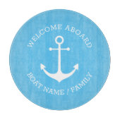 Benutzerdefiniertes Willkommen an Bord des nautisc Schneidebrett (Vorderseite)