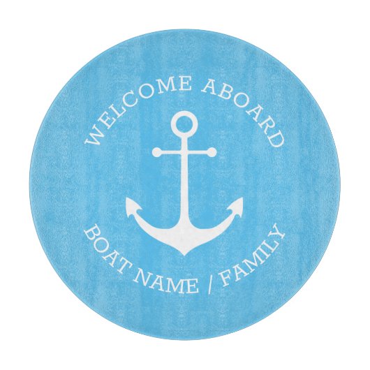 Benutzerdefiniertes Willkommen an Bord des nautisc Schneidebrett (Vorderseite)