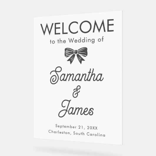 Benutzerdefiniertes Willkommen - Name-Zeichen für  Acrylschild (Winkel)