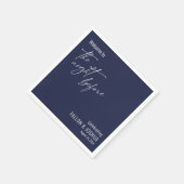 Benutzerdefiniertes Willkommen vor dem Blue-Sign-Z Serviette (Ecke)