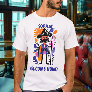 Benutzerdefiniertes Willkommen-zu-Hause-Pirat-Graf T-Shirt