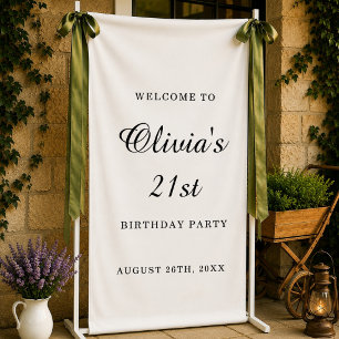 Benutzerdefiniertes Willkommen zum 21. Geburtstag Banner