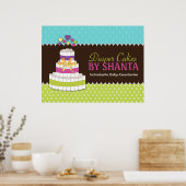 Benutzerdefiniertes Windelkuchenplakat Poster (Küche)