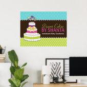 Benutzerdefiniertes Windelkuchenplakat Poster (Heimbüro)