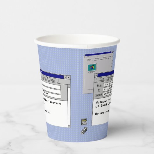 Benutzerdefiniertes Windows 95 Computergeschäftstr Pappbecher (Rechts)