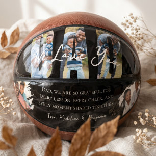Benutzerdefiniertes Wir lieben dich Papa Foto Vate Basketball